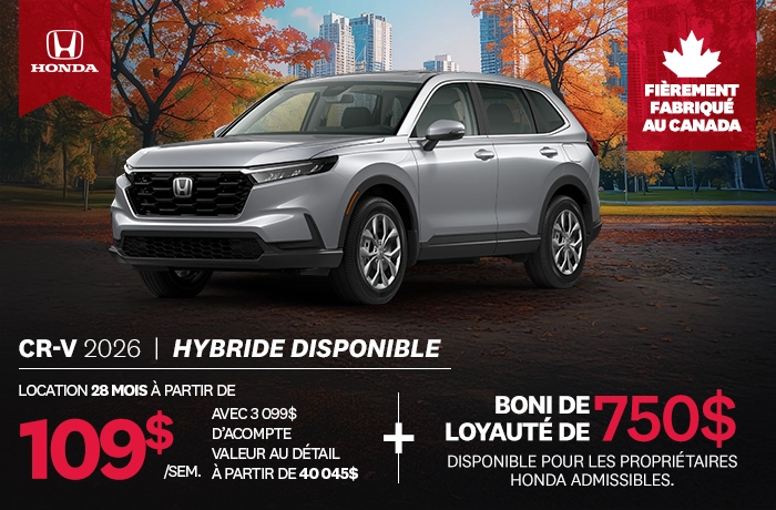 Bannière de Promotion CR-V 2026